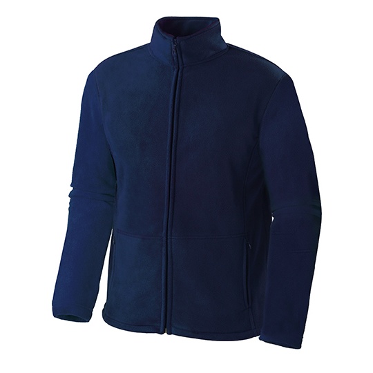 Męska bluza polarowa na zamek SW700 - Navy Blue