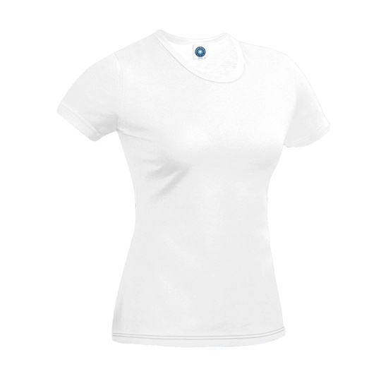 Dopasowany t-shirt damski z bawełny SWGL2 - White