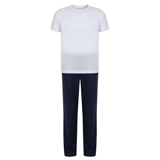 Pizama Dziecieca Bawelniana TC059 - White & Navy
