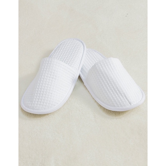 Pantofle Pelny Przod Waflowe TC66 - White