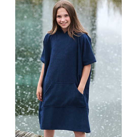 Dziecięce Poncho Frotte z Kapturem TC811 - Navy