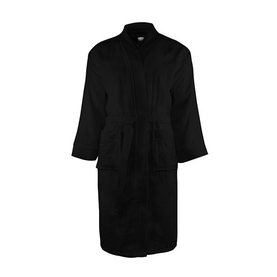 Bawełniany szlafrok frotte oversize TH1030 - Black