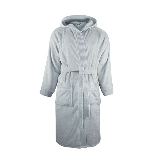 Szlafrok Frotte z Kapturem TH1095 - Silver Grey