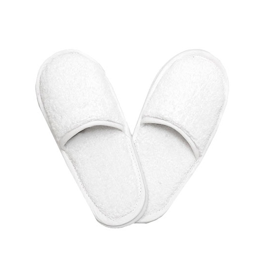 Kapcie Waffle Frotte Bawelniane TH1700 - White & White