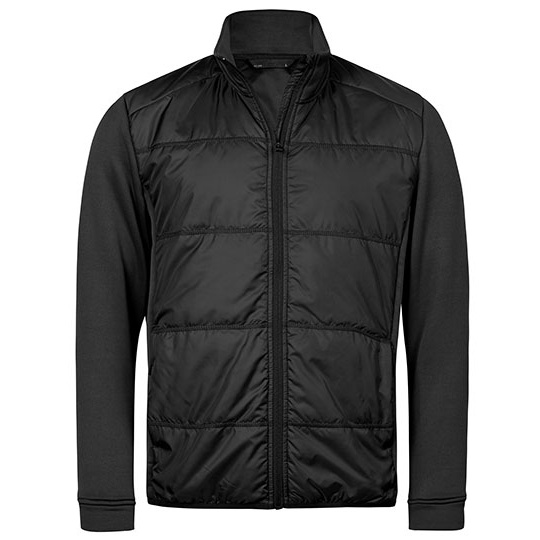 Kurtka Hybrydowa Slim Poliester Elastan TJ09110 - Black & Black