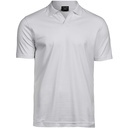 Koszulka Polo Męska V-neck Organiczna Bawełna Pique TJ1404 - White