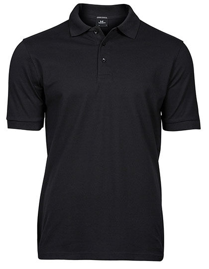 Polo Męskie Slim Organiczna Bawełna Elastan TJ1405 - Black