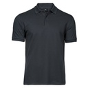 Polo Męskie Slim Organiczna Bawełna Elastan TJ1405 - Dark Grey (Solid)