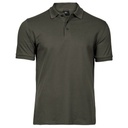 Polo Męskie Slim Organiczna Bawełna Elastan TJ1405 - Deep Green