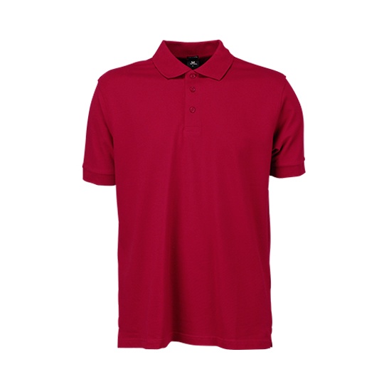 Polo Męskie Slim Organiczna Bawełna Elastan TJ1405 - Deep Red