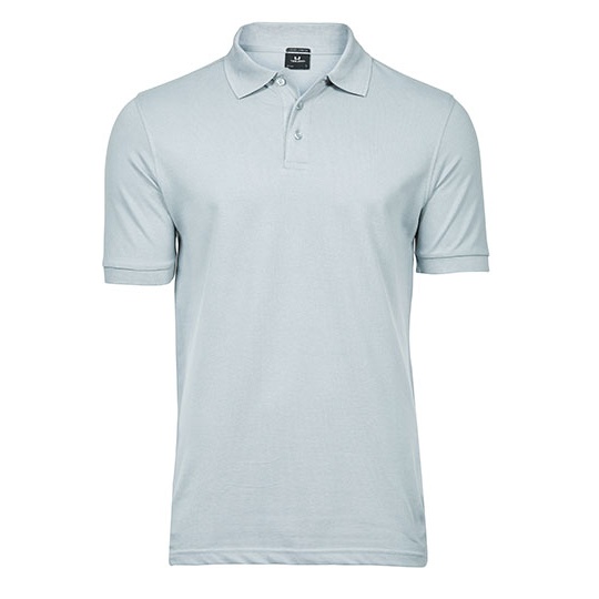 Polo Męskie Slim Organiczna Bawełna Elastan TJ1405 - Ice Blue