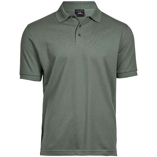 Polo Męskie Slim Organiczna Bawełna Elastan TJ1405 - Leaf Green