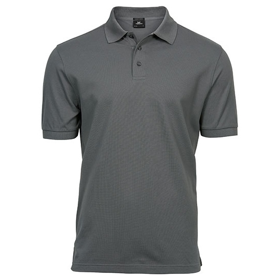 Polo Meskie Slim Organiczna Bawelna Elastan TJ1405 - Powder Grey
