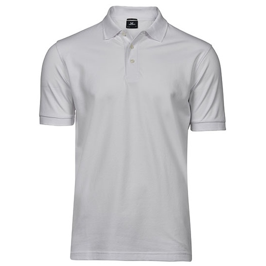 Polo Męskie Slim Organiczna Bawełna Elastan TJ1405 - White