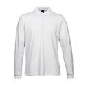 Męskie Polo Slim z Długim Rękawem TJ1406 - White