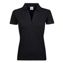 Polo Damskie Dopasowane Organiczna Bawełna TJ1409 - Black