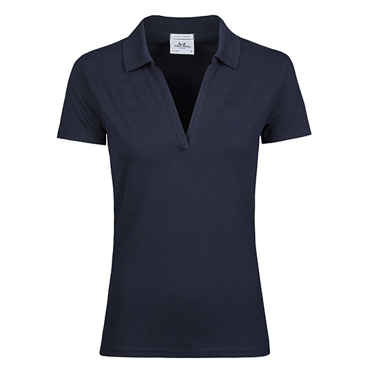 Polo Damskie Dopasowane Organiczna Bawelna TJ1409 - Navy