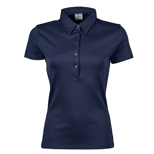 Polo Damskie Slim Bawełniane TJ1441 - Navy