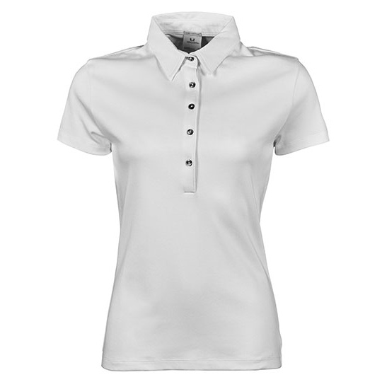 Polo Damskie Slim Bawelniane TJ1441 - White