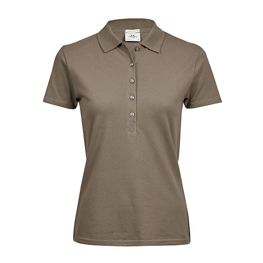 Koszulka Polo Damska Dopasowana Bawelna Organiczna TJ145 - Clay