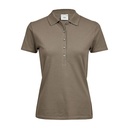 Koszulka Polo Damska Dopasowana Bawełna Organiczna TJ145 - Clay