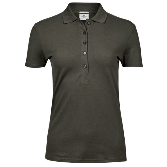 Koszulka Polo Damska Dopasowana Bawelna Organiczna TJ145 - Deep Green