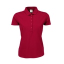 Koszulka Polo Damska Dopasowana Bawełna Organiczna TJ145 - Deep Red