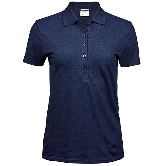 Koszulka Polo Damska Dopasowana Bawelna Organiczna TJ145 - Denim
