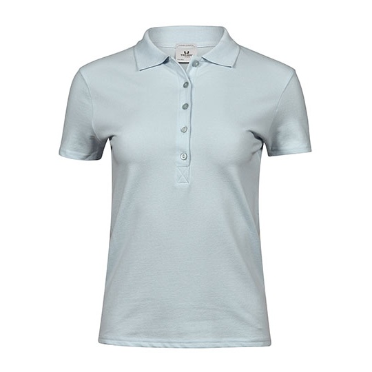 Damskie polo slim TJ145 - Ice Blue
