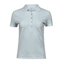 Koszulka Polo Damska Dopasowana Bawełna Organiczna TJ145 - Ice Blue