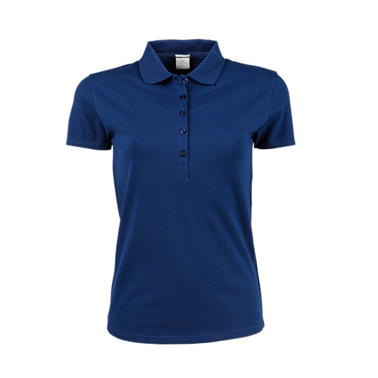 Koszulka Polo Damska Dopasowana Bawelna Organiczna TJ145 - Indigo