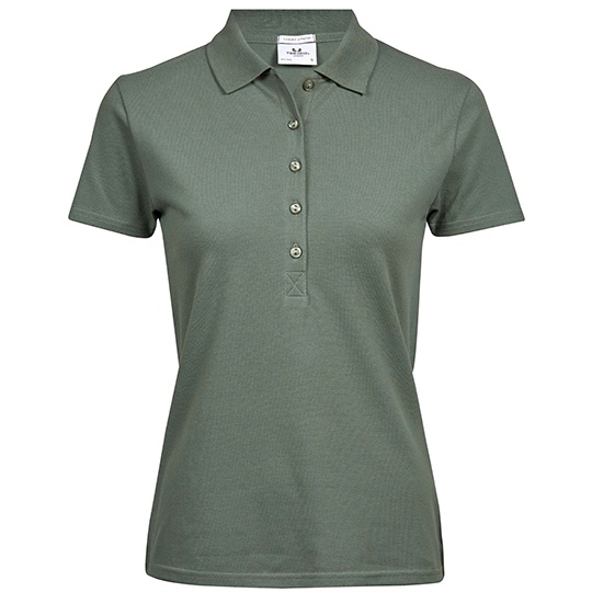 Koszulka Polo Damska Dopasowana Bawelna Organiczna TJ145 - Leaf Green