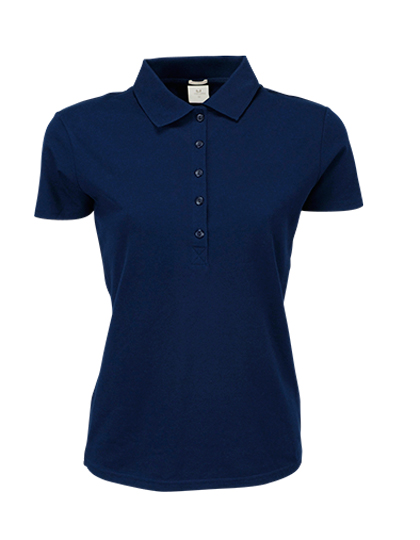 Koszulka Polo Damska Dopasowana Bawelna Organiczna TJ145 - Navy