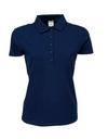 Koszulka Polo Damska Dopasowana Bawełna Organiczna TJ145 - Navy
