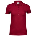 Koszulka Polo Damska Dopasowana Bawełna Organiczna TJ145 - Red
