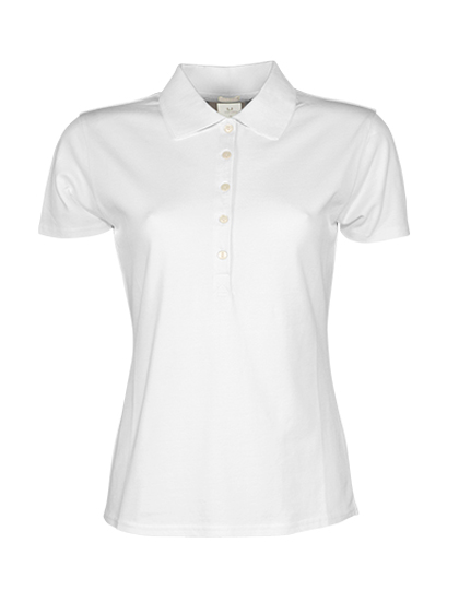 Koszulka Polo Damska Dopasowana Bawelna Organiczna TJ145 - White