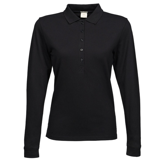 Damskie polo slim TJ146 - Black