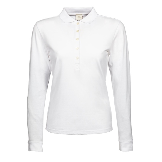Damskie polo slim TJ146 - White