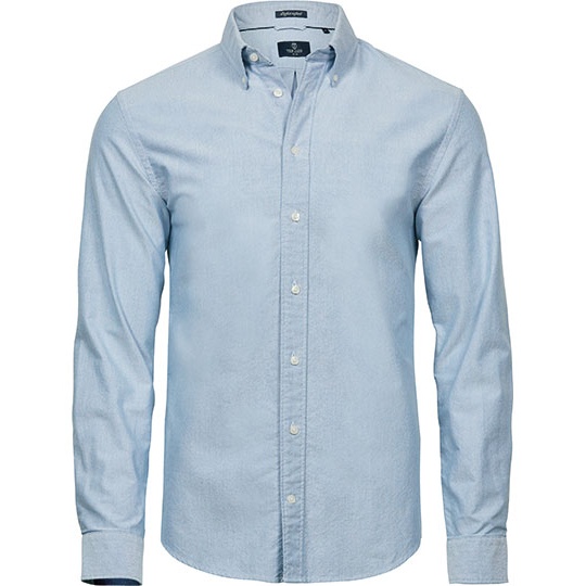 Koszula Meska Dopasowana Oxford Stretch TJ4000 - Light Blue