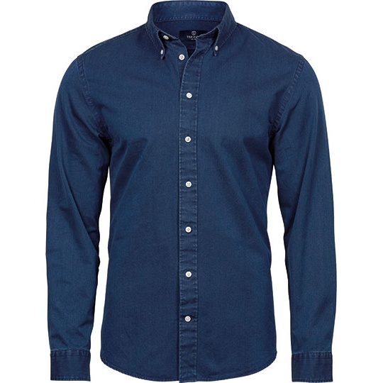 Męska koszula twillowa button-down TJ4002 - Indigo