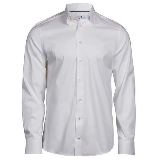Koszula Meska Dopasowana Strecz TJ4024 - White