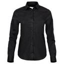 Koszula Damska Dopasowana Stretch TJ4025 - Black