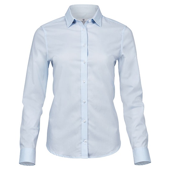 Koszula Damska Dopasowana Stretch TJ4025 - Light Blue