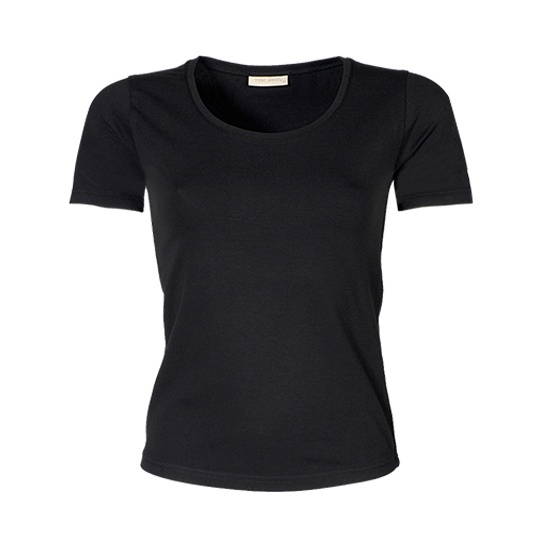 T-shirt Damski Slim Bawelna Elastan TJ450 - Black