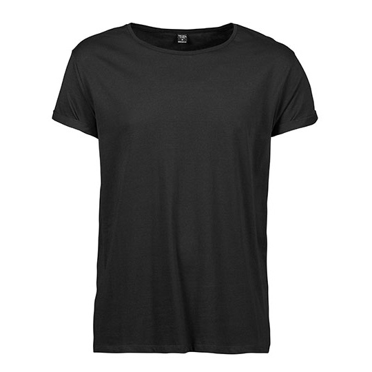 T-shirt Meski Luzny Bawelna Czesana TJ5062 - Black