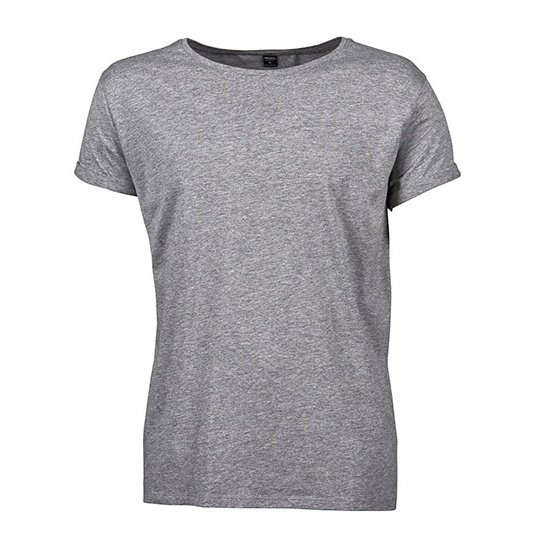 T-shirt Meski Luzny Bawelna Czesana TJ5062 - Heather Grey