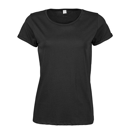 T-shirt Damski Luzny Bawelniany TJ5063 - Black