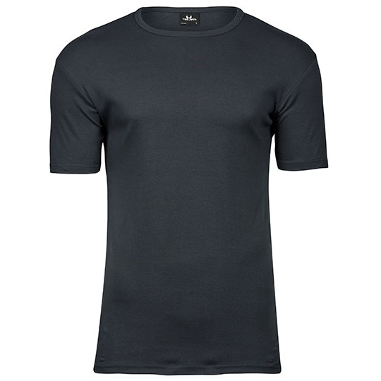 T-shirt Meski Slim Bawelna Organiczna Interlock TJ520 - Dark Grey (Solid)