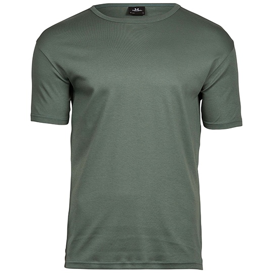 T-shirt Meski Slim Bawelna Organiczna Interlock TJ520 - Leaf Green