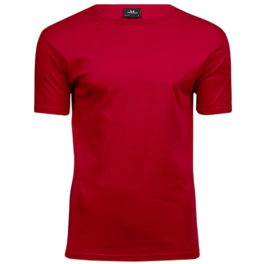 T-shirt Męski Slim Bawełna Organiczna Interlock TJ520 - Red